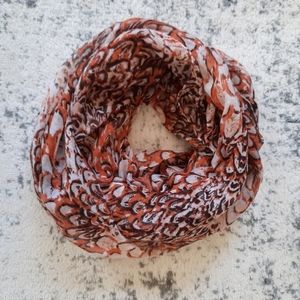 Charming Charlie Large Infinity Scarf Spring Summer Fall Gold Thread